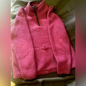Victoria's Secret PINK, Pink Sherpa, size XS burgundy